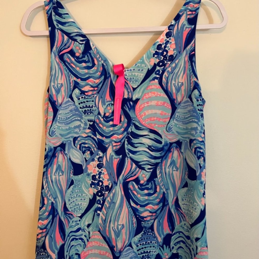Lilly Pulitzer Florin Reversible Tank Top Scale Up | Royal Blue - Small